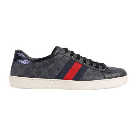 gucci ace gg supreme sneakers black|gg tennis new ace sneakers.